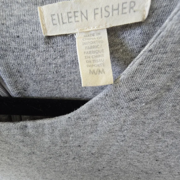 Eileen Fisher Organic Cotton Gray Jumpsuit Wide Leg Cropped Minimalist Pockets M - Picture 3 of 13